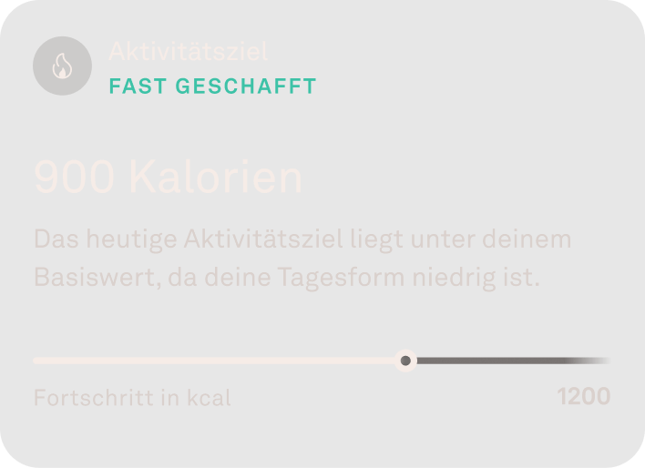 Ansicht der Aktivitätsbewertung in der Oura-App